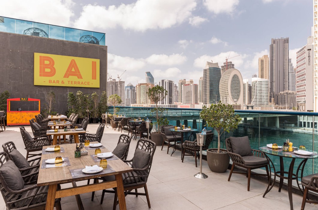 BAI Bar & Terrace at Radisson Blu Hotel, Dubai Canal View