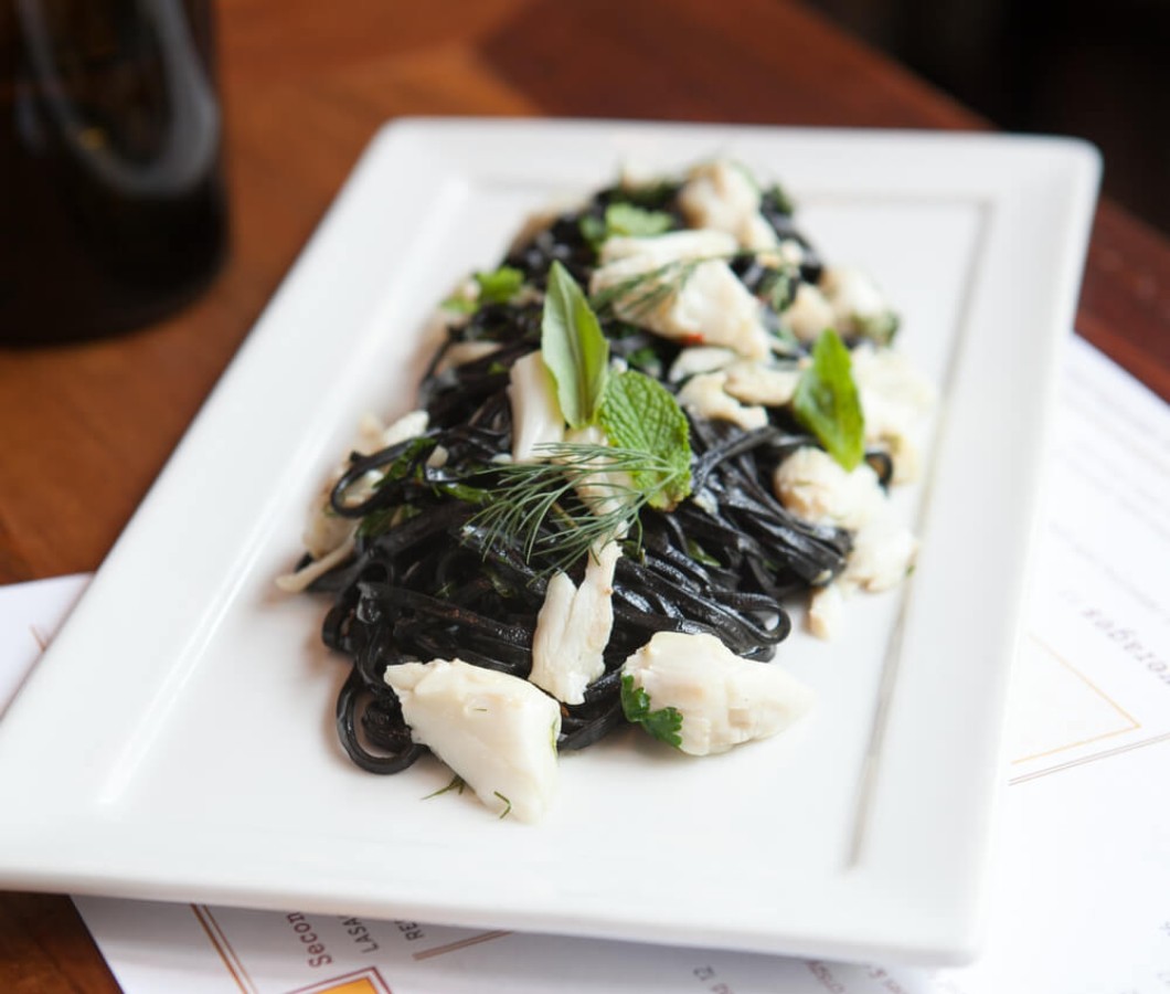 Squid ink pasta at Domenica