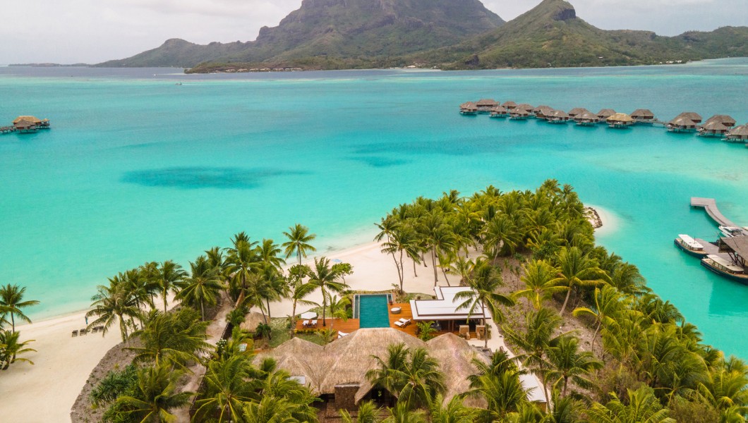 Beachfront Villa Estates at Four Seasons Resort Bora Bora.