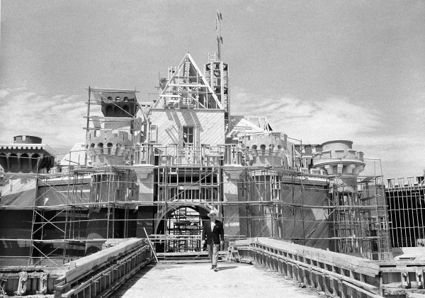 Disneyland castle construction