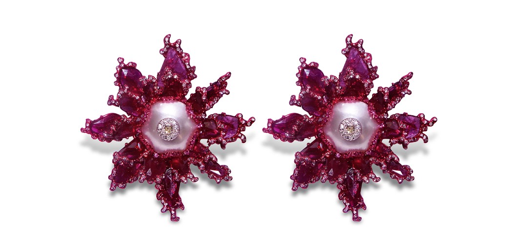 Earrings Bina Goenka at Gemfields