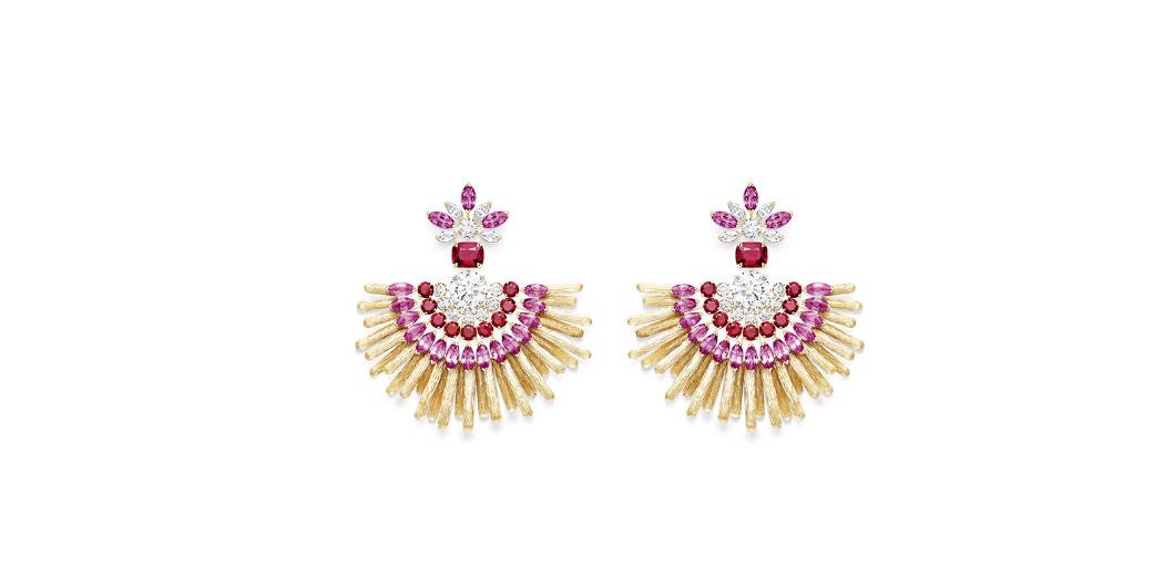 Golden Oasis Desert Sunbow earrings, Piaget